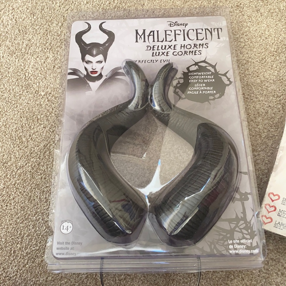 Maleficent deluxe horns attached to headband